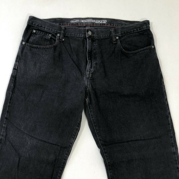Old Navy Jeans Men's 42 Black Famous Straight Leg Denim Pants Reg Fit Size 42X30 - Picture 3 of 12